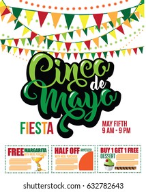 Cinco De Mayo Coupon Advertising Design Stock Illustration 632782643 ...