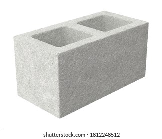 Cinder Block 3d Illustration On White Stock Illustration 1812248512 ...