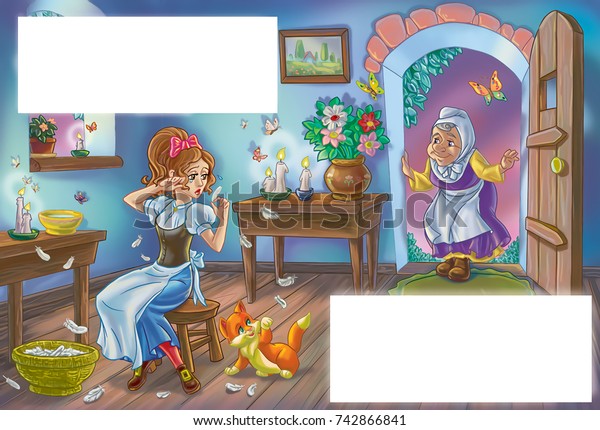 Cinderella and her magic godmother.