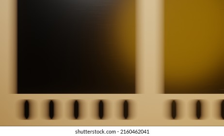 Cine-film. Analog Film Background. Vintage Movie Equipment. Film Strip. 3D Render.