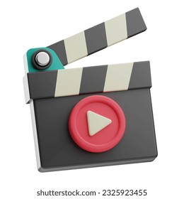 Cinema Film Clapperboard illustration 3d