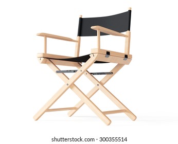 Cinema Industry Concept. Directors Chair On A White Background