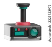 Cinema object projector illustration 3d