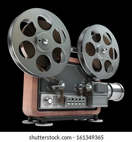 Cinema Projector Old-fashioned. High Resolution. 3D Image