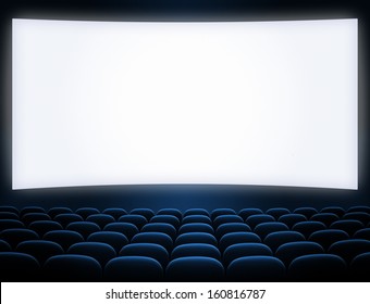 cinema screen blue seats