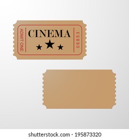 Cinema Ticket. Blank Ticket