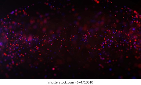 Cinematic Dark Background. Dust Particles