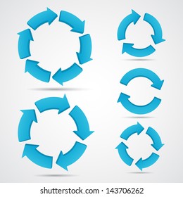 Circle Arrows Set (info Graphic, Raster Copy Of Vector Illustration)