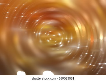 Circle background illustration digital. Elegant gold disco movement.