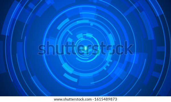 Circle blue technology Hi-tech\
background. Abstract graphic digital future concept\
design.