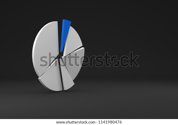 Circle\
diagram. Pie chart with copy space. 3d\
render.