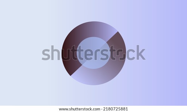 Circle divided\
half showing two different\
sides