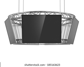 Circle Exhibition Stand With Tv