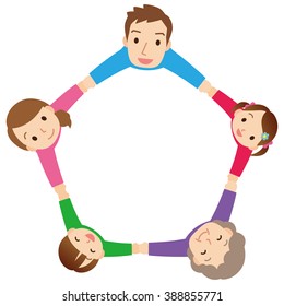 Similar Images Stock Photos Vectors Of Circle Of Seniors Five People Shutterstock