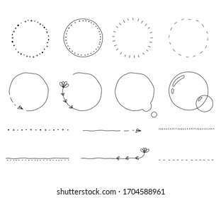 It Is Circle Frame Of Handwriting Line.