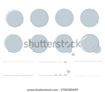 it is circle frame of handwriting line.