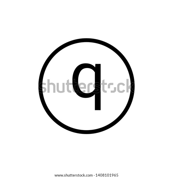 circle icon with the letter\
q in it