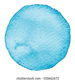 Circle Light Blue Painted Watercolor On Stock Illustration 533660764