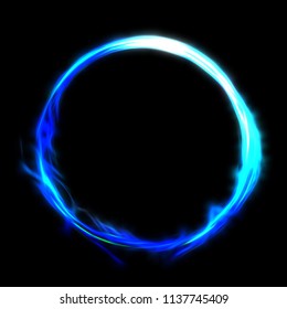 Circle Light Element Spinning Light Particles Stock Illustration ...