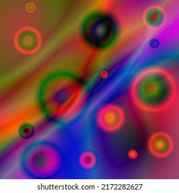 Circle Rainbow Illustrations Spectrum Psychedelic Optical Illusion. Abstract Rainbow Hypnotic Animated Background. Bright Looping Colorful Wallpaper. Multicolor Dynamic Backdrop.