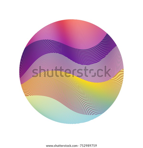 Circle Ripple Lines Abstract Image Illustration Stock Illustration ...