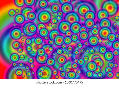 Circle Shape Rainbow Color background
