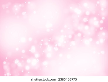 Circles, dots, and soft bokeh on a white and pink gradient background. Gives a new feeling, cute, cartoonish, can be used in media design. Website banners and advertising