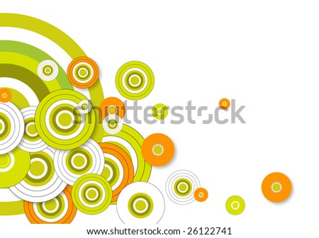 Circles on white background