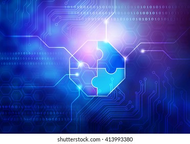 Circuit blue background