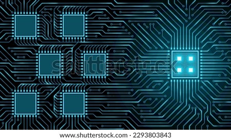 Circuit board background. Electronic computer hardware technology. 