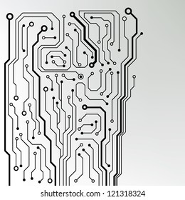 Printed Circuit Board Black White Computer Stock Vector (Royalty Free ...