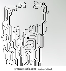 Circuit Board Pattern Abstract Technology Circuit Stock Vector (Royalty ...