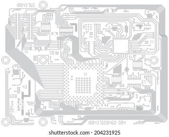 Circuit Board Computer Drawing Electronic Motherboard Stock ...