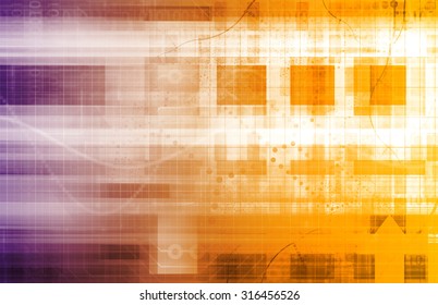 Circuitry Board With Futuristic Technology Concept Art