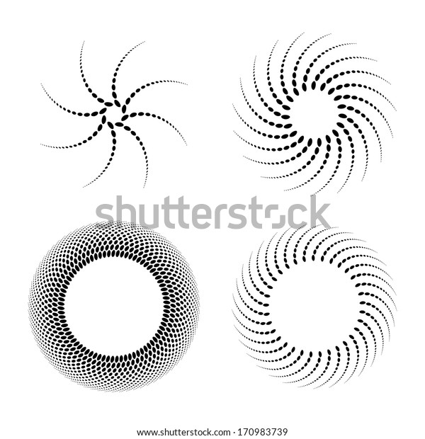Circular Design Elements Raster Illustration 스톡 일러스트 170983739 ...