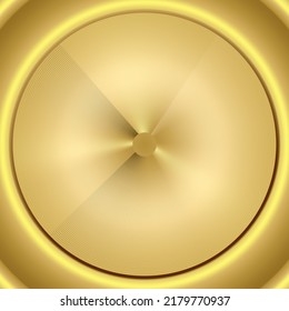 Circular Gold Disk With Beautiful Golden Gradient