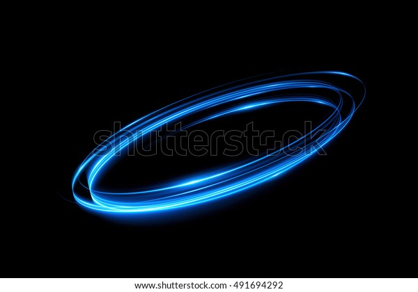 Circular Lens Flare Abstract Light Tracing Stock Illustration 491694292