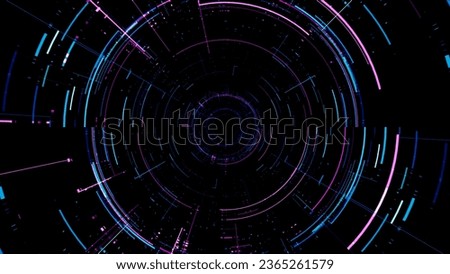 Circular neon color sci fi pattern tunnel texture