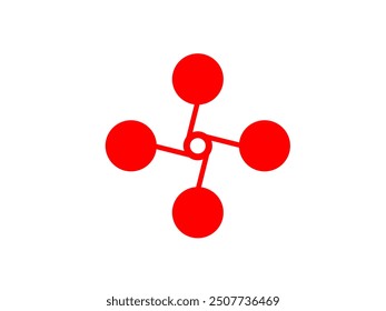 circular node hub pattern connection, logo icon web elements business card design for various projects illustration  - Powered by Shutterstock