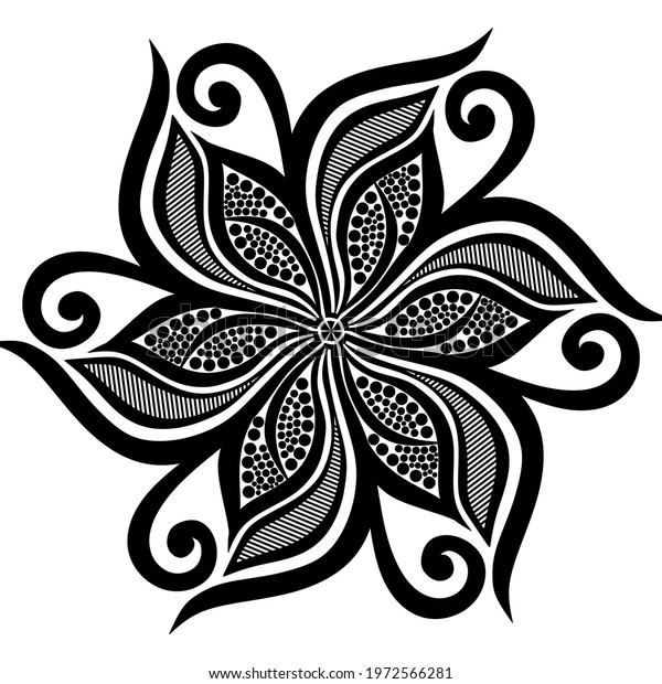 Circular Pattern Form Mandala Henna Tattoo Stock Illustration Shutterstock