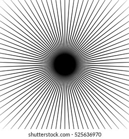 Circular Radial Lines Pattern Radiating Stripes Stock Illustration ...