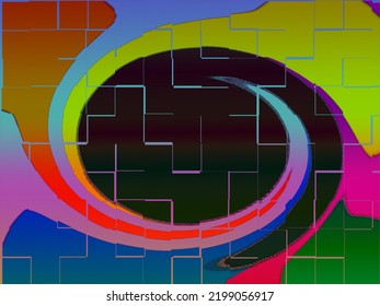 concept puzzle gradient rainbow