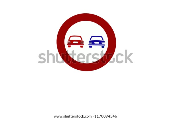 circular sign forbidden\
overtake