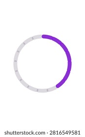 Circular step progress with numbered milestone arc segments and gaps. UI graphic for process steps, step tracking, and segmented circular progress.