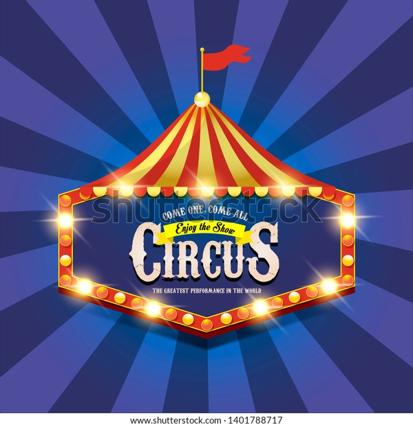 Circus Banner Carnival Banner Event Banner Stock Illustration 1401788717