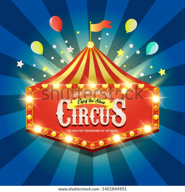 Circus Banner Carnival Banner Event Banner Stock Illustration 1401844901