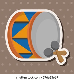 Circus Drum Cartoon Sticker Icon Stock Illustration 276623669 ...