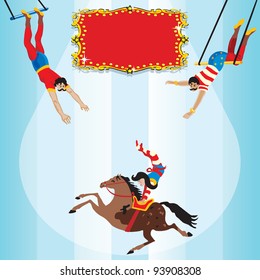 Circus Flying Trapeze Birthday Party Invitation