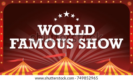 circus poster template circus tent background stock illustration circus poster template
