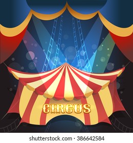 Circus Show Illustration Tent Scene Lights Stock Illustration 386642584 ...